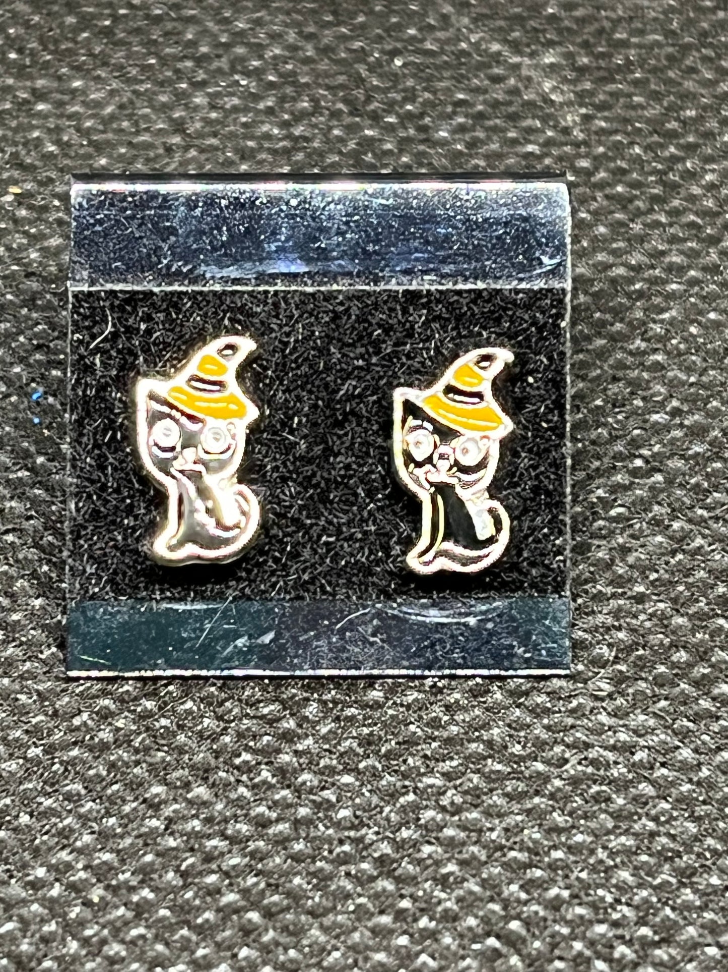 Black cat earrings H220