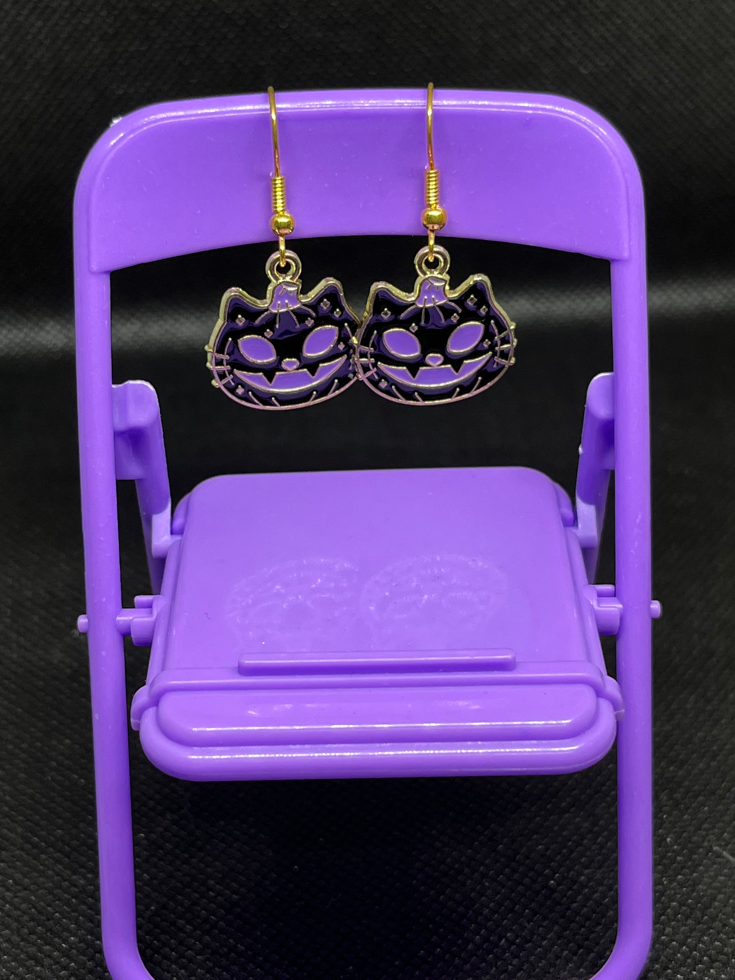Cat pumpkin earrings H49