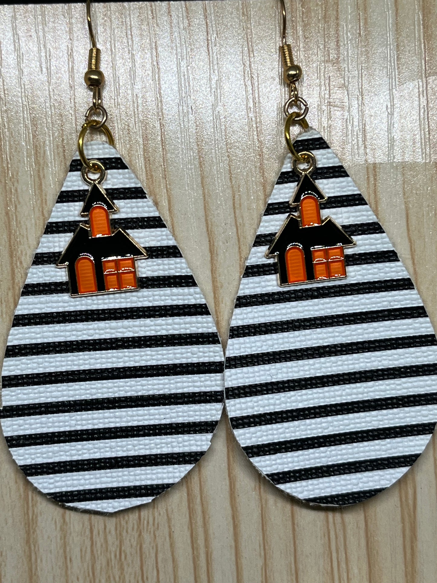 Haunted house earrings H162