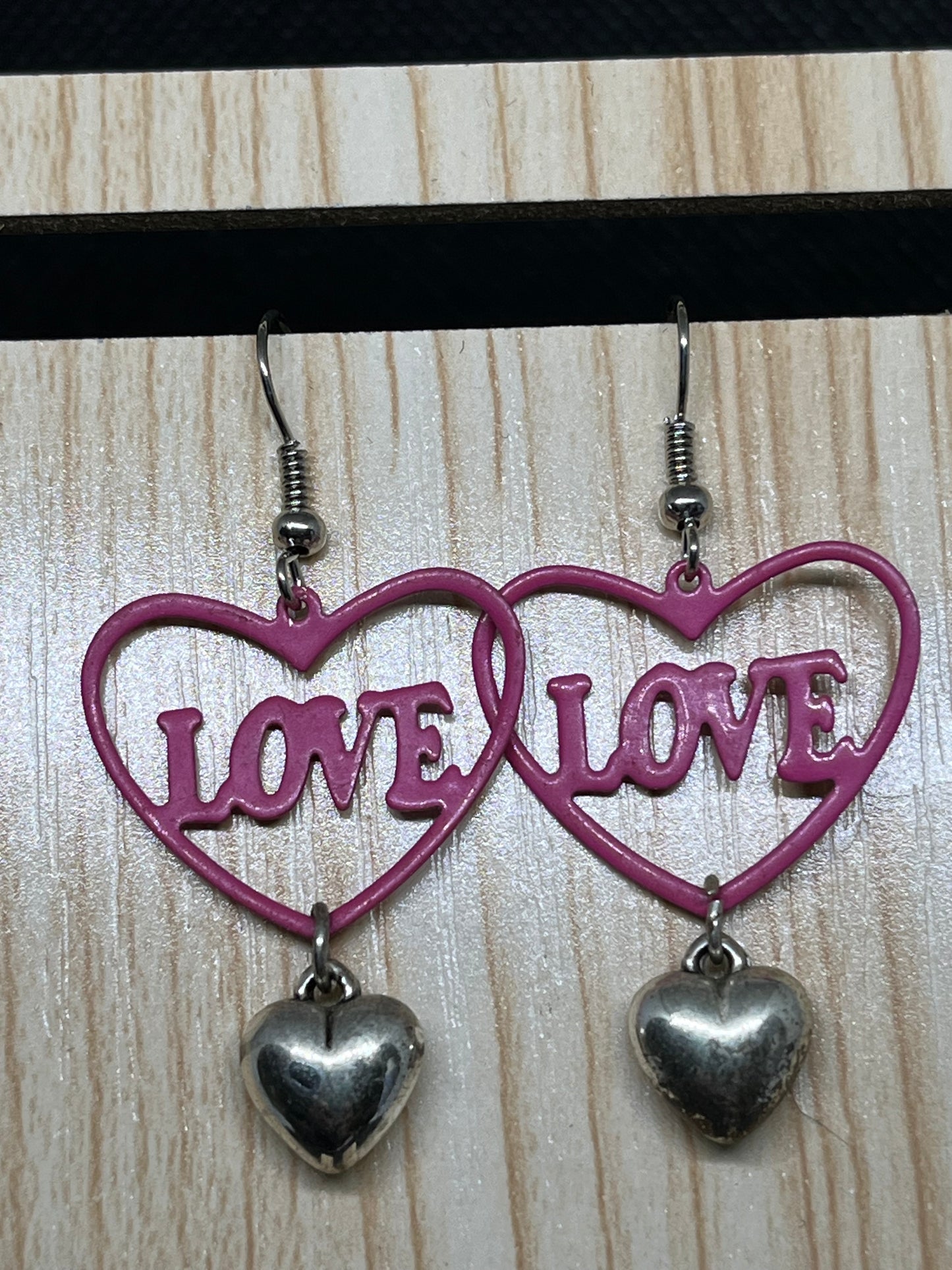 Heart earrings E559