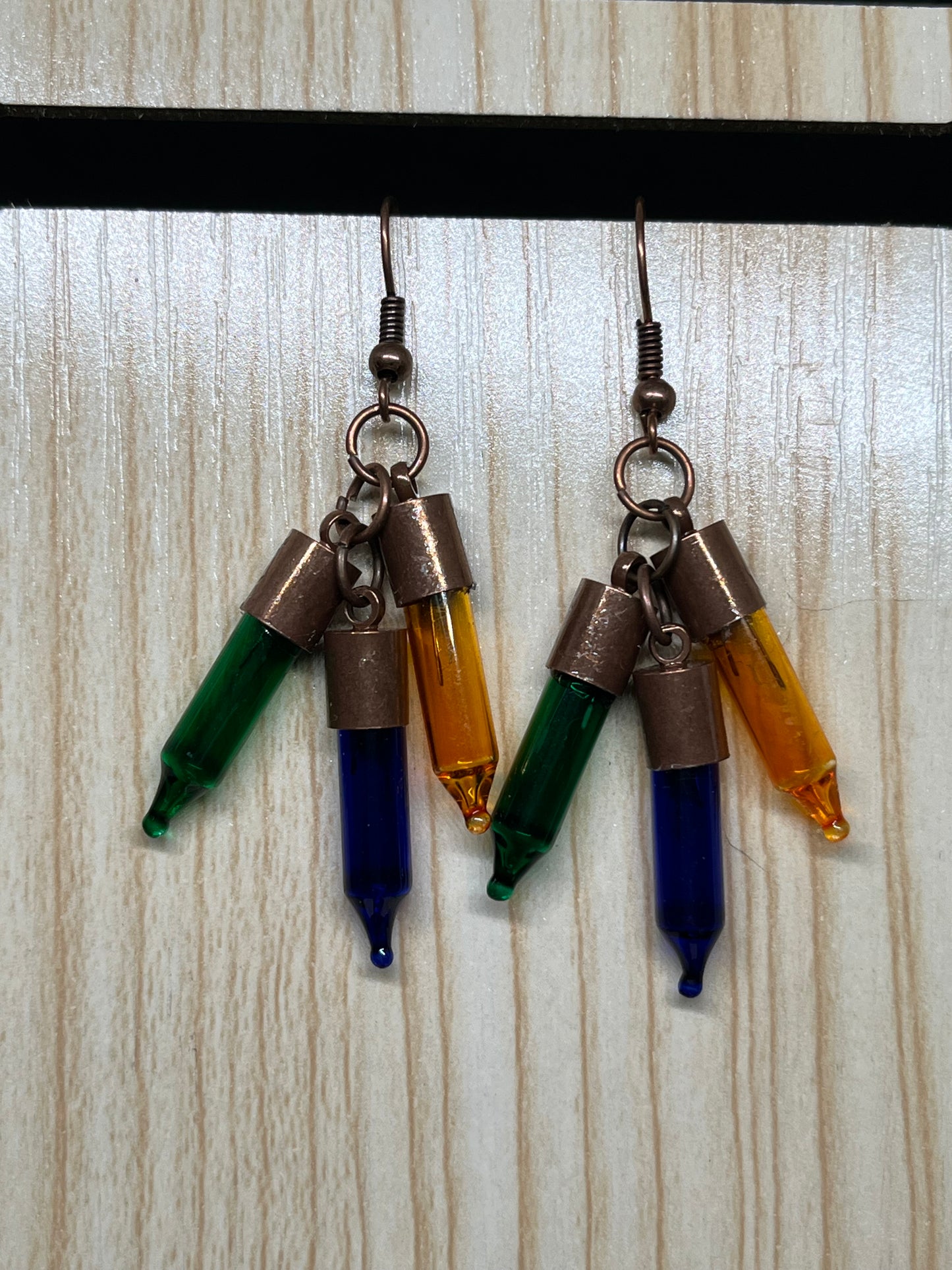 Christmas light earrings C150