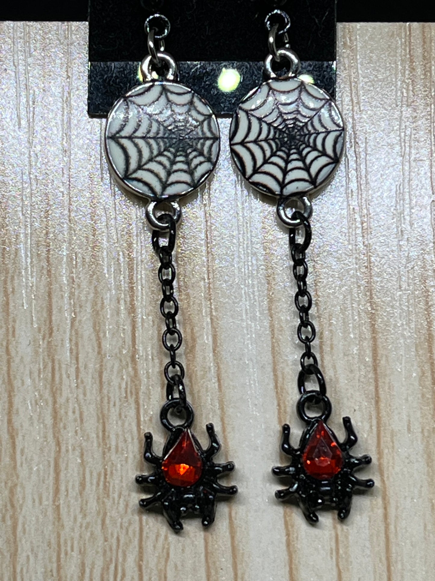Spider and web earrings H233