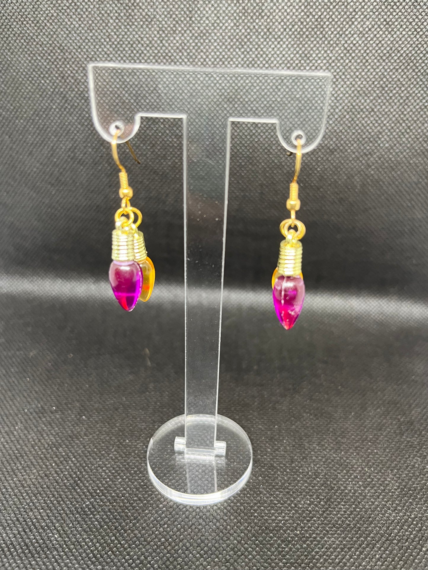 Christmas light earrings C36
