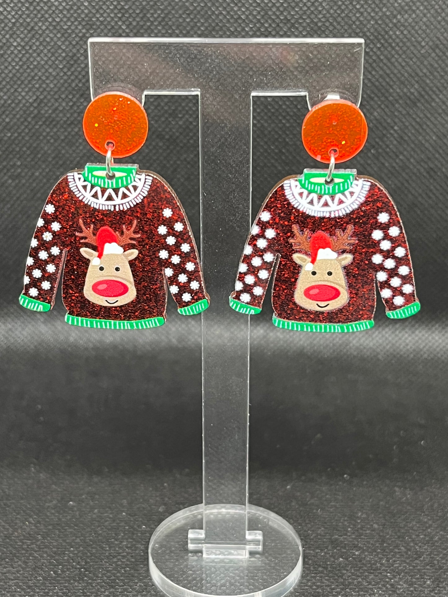 Rudolph sweater earrings C127