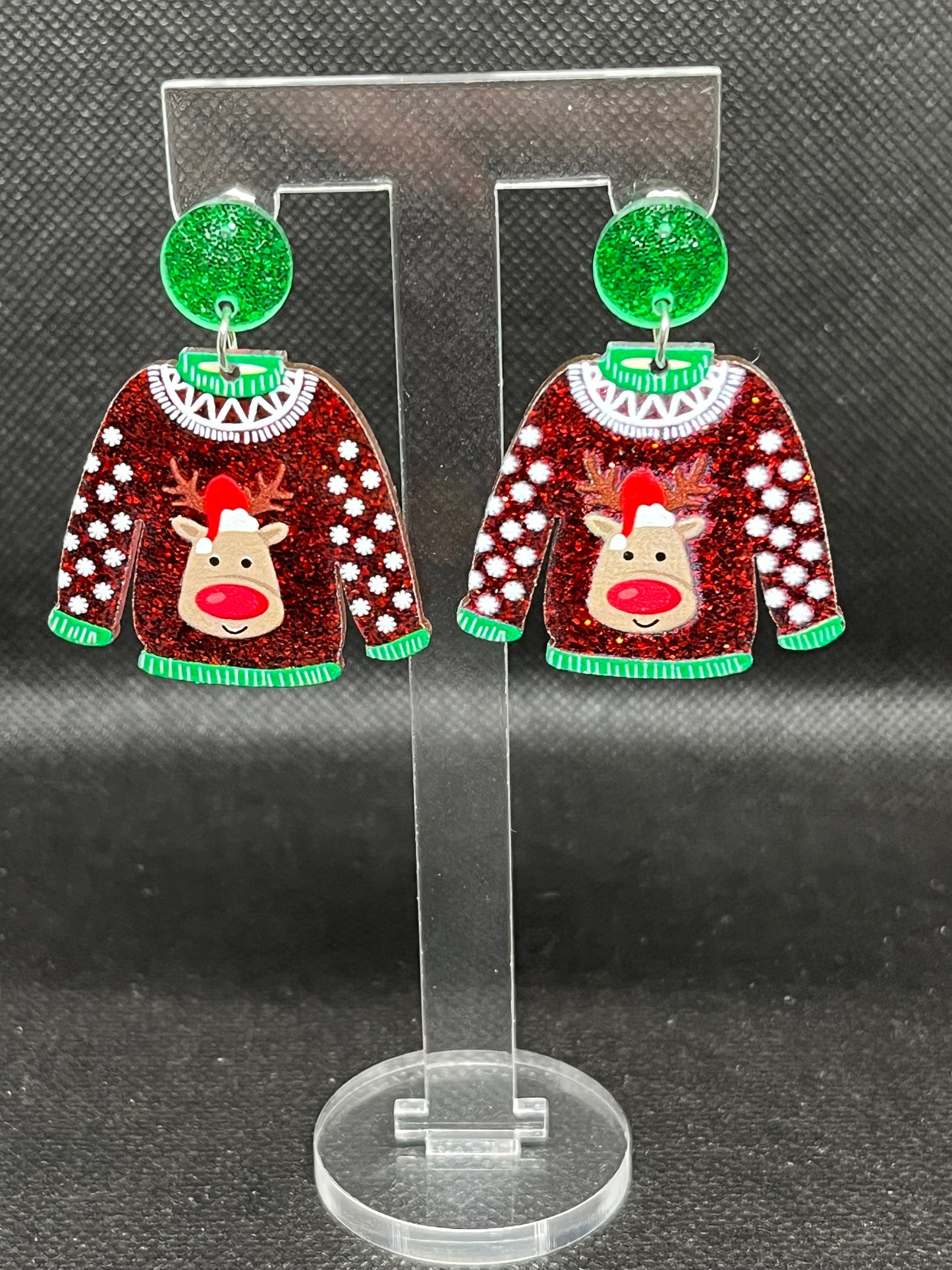 Rudolph sweater earrings C128