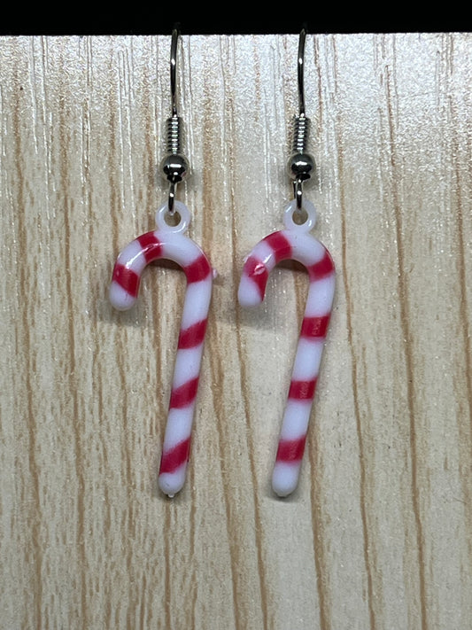 Candy cane earrings C104