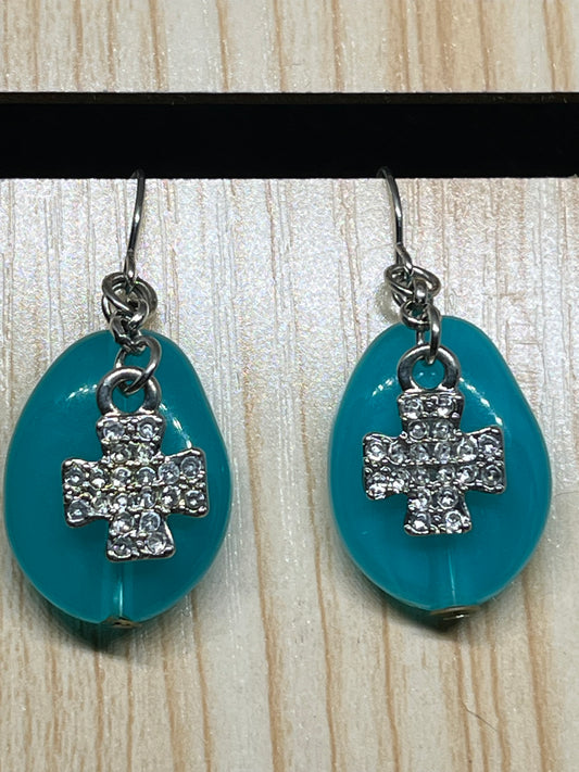 Cross earrings E475