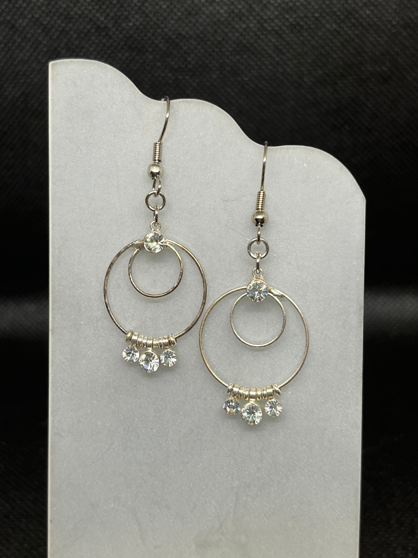 Gem hoops earrings E802