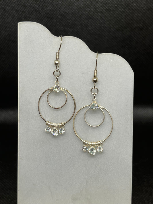Gem hoops earrings E802
