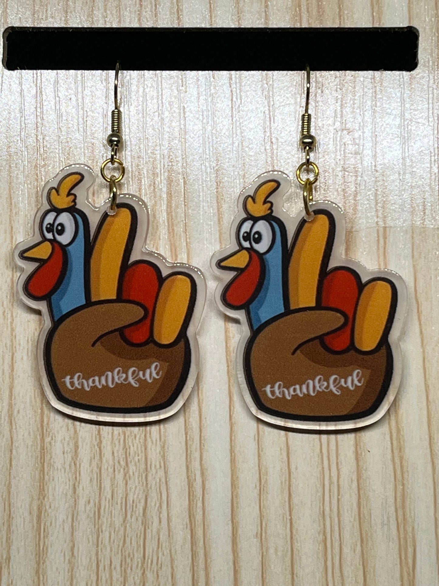Hand turkey earrings TK18