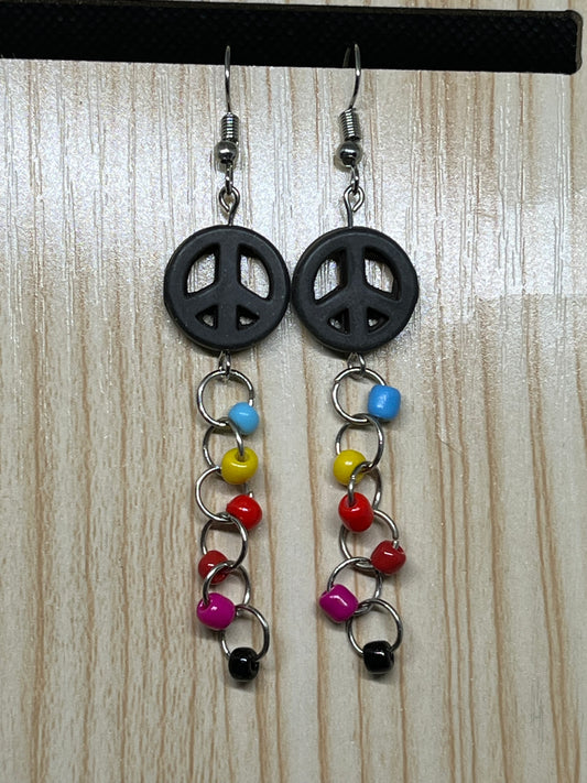 Peace earrings E657