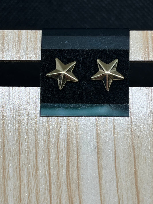 Gold star stud earrings E883