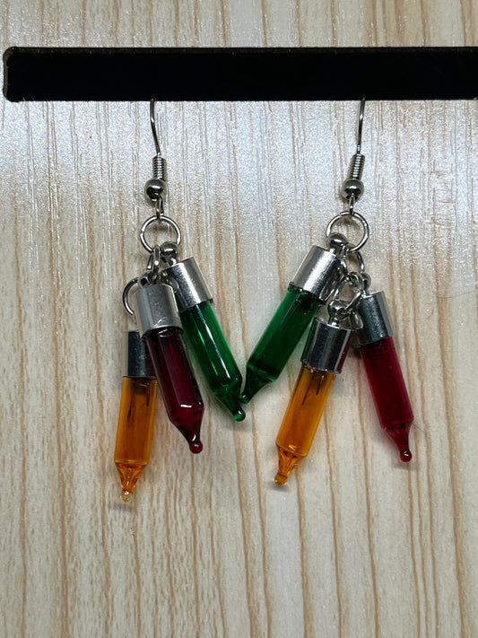 Christmas light earrings C22