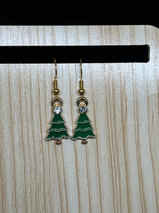 Christmas tree earrings C14