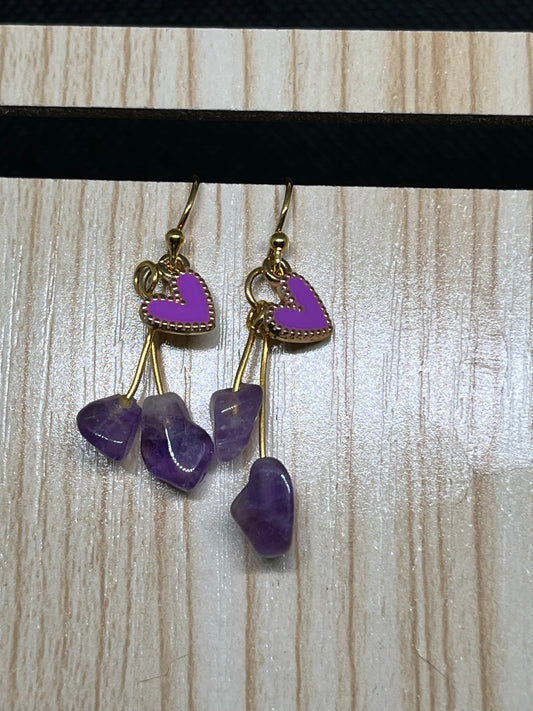 Heart earrings E588