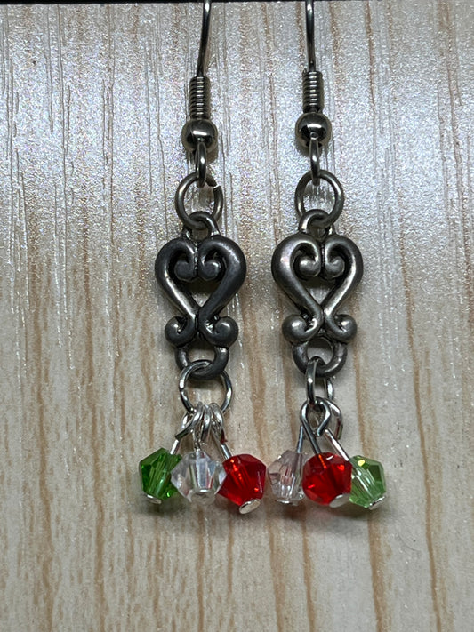Heart earrings 536