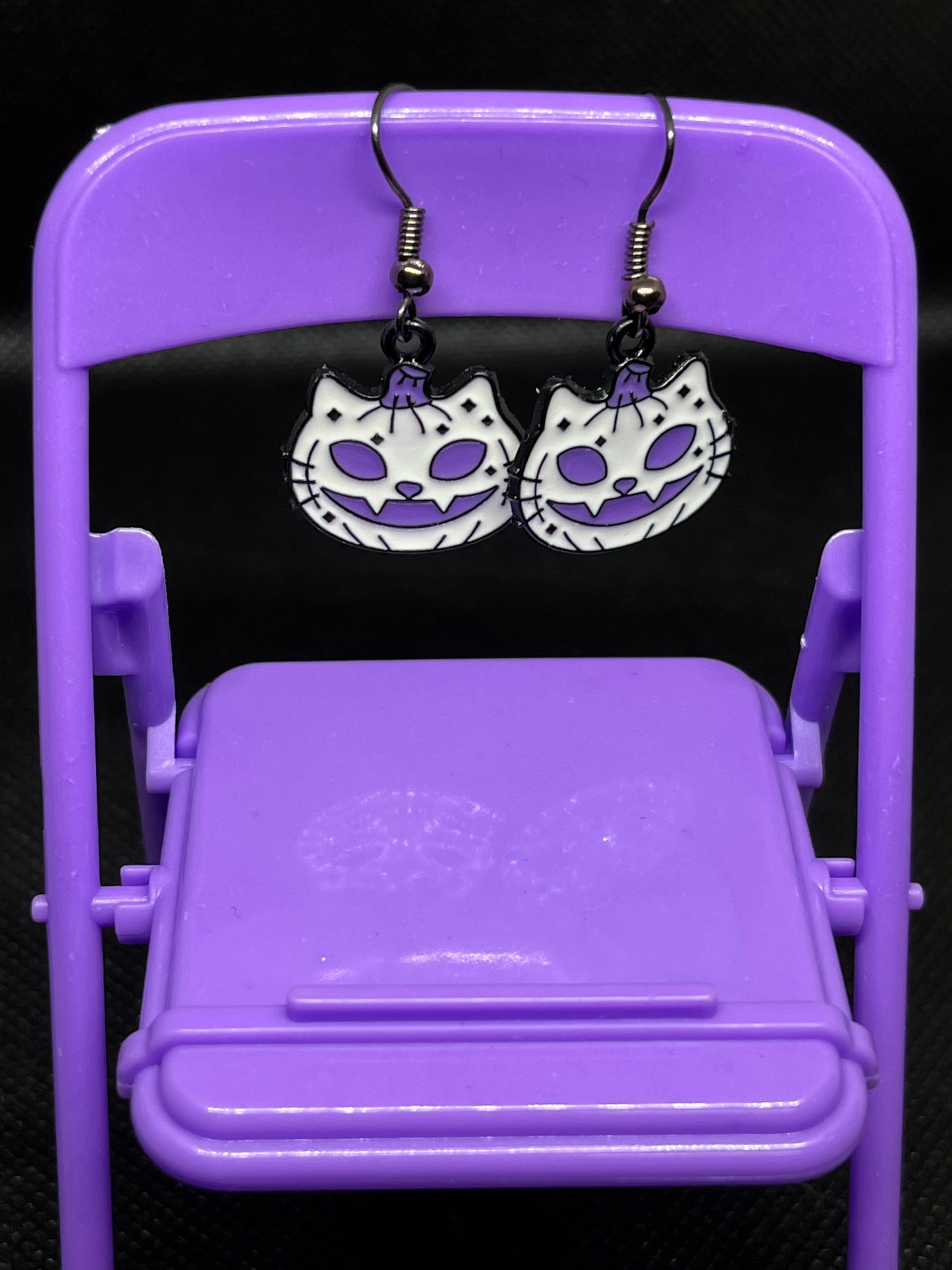 Cat pumpkin earrings H53