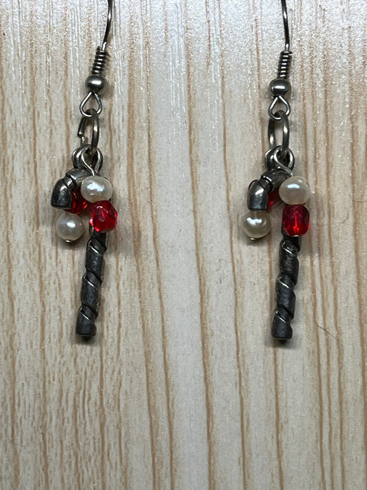 Candy cane earrings C107