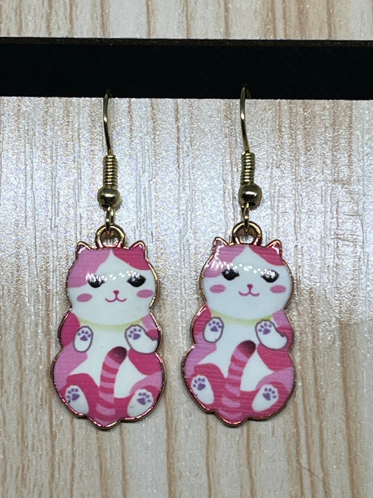 Cat earrings E377