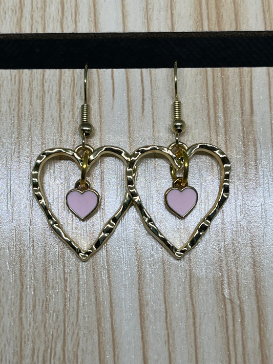Heart earrings E574