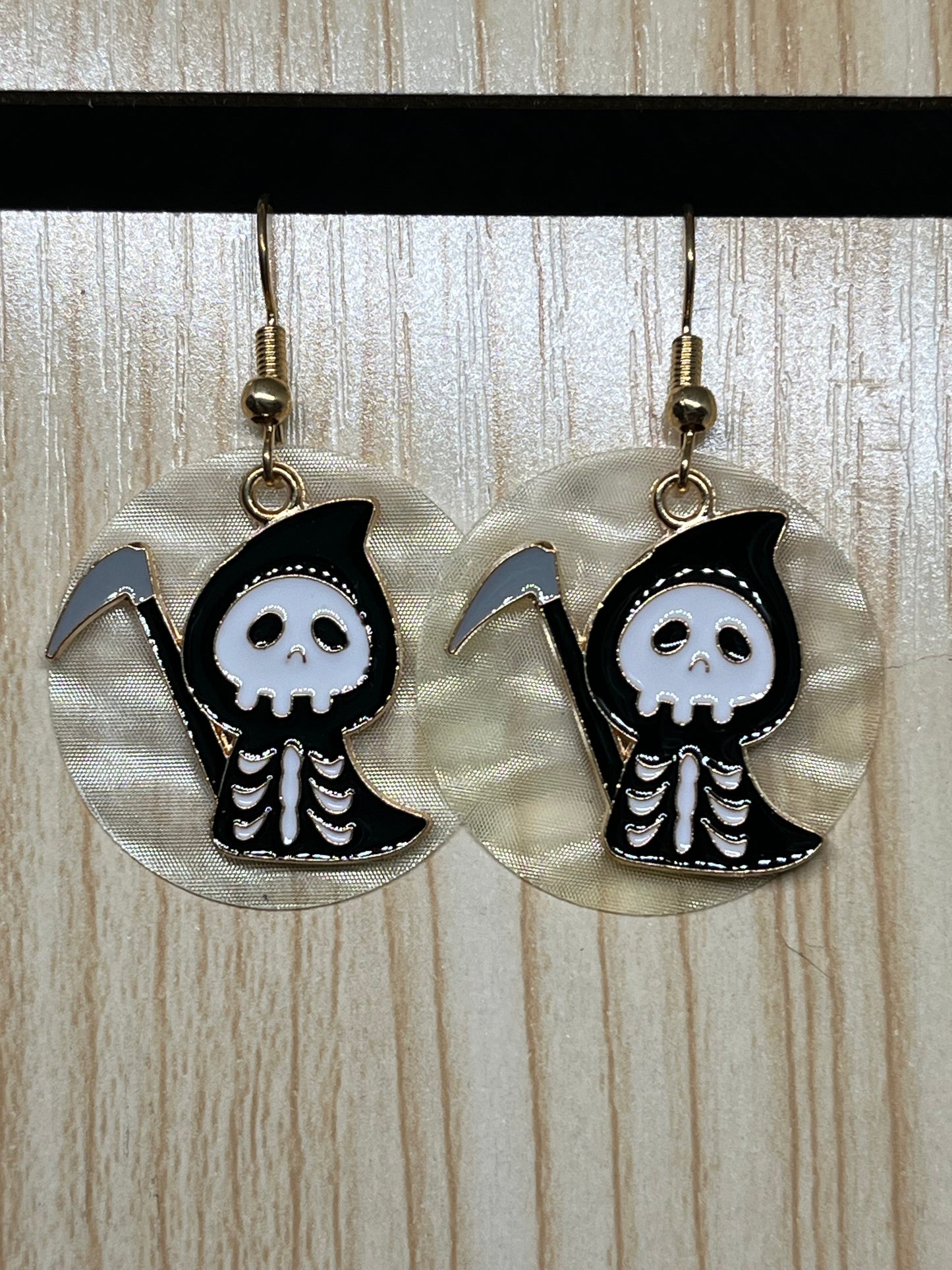 Grim reaper earrings H210
