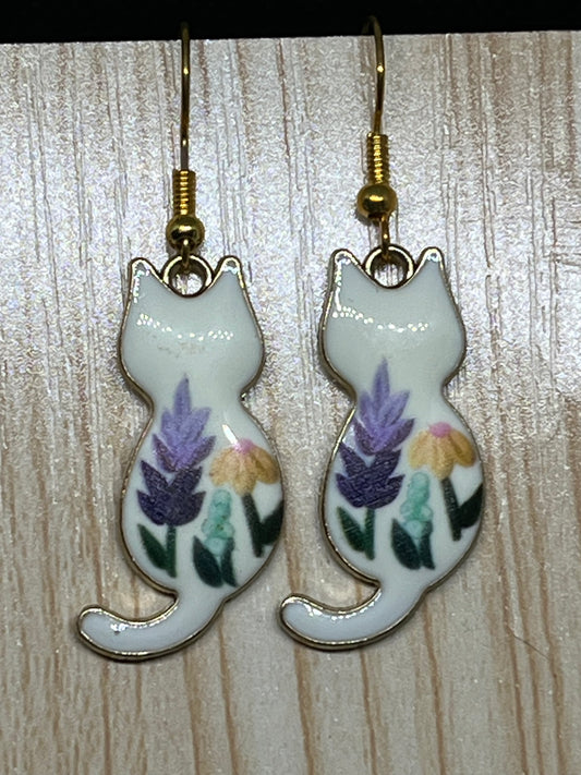 Cat earrings E362