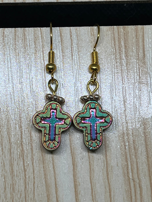 Cross earrings E463