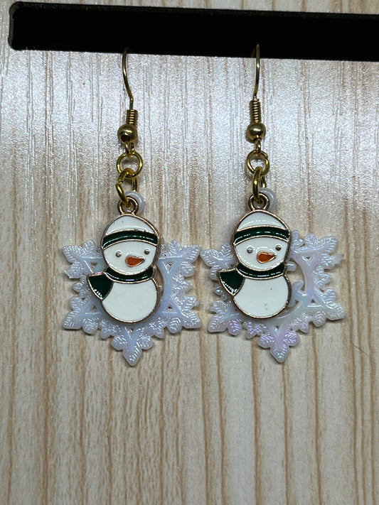 Snowman earrings