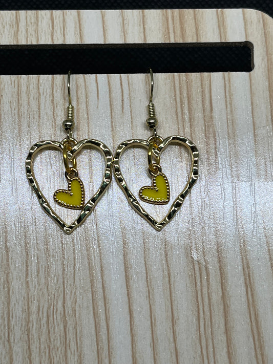 Heart earrings E577