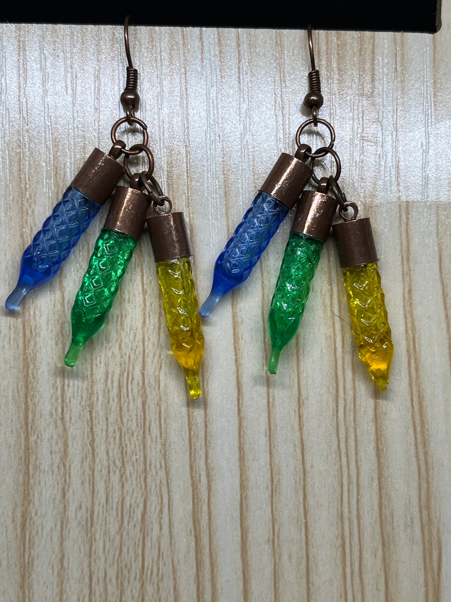 Christmas light earrings C146