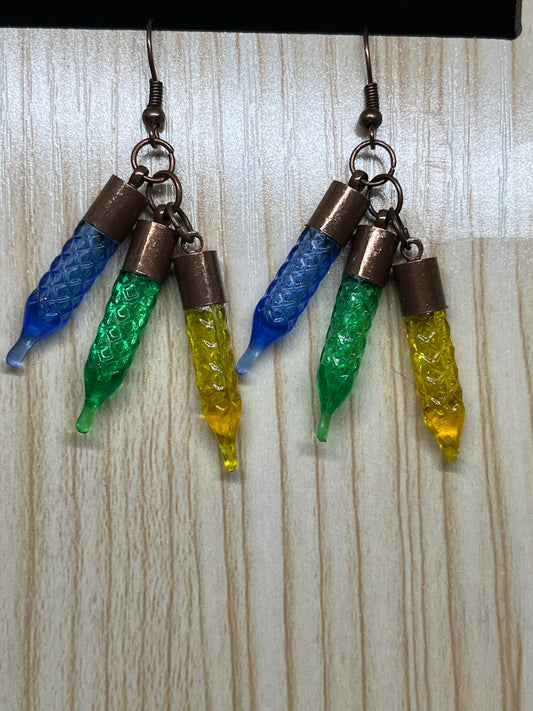 Christmas light earrings C146