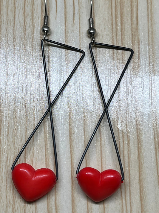 Heart earrings E560