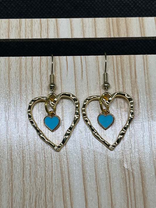 Heart earrings E573