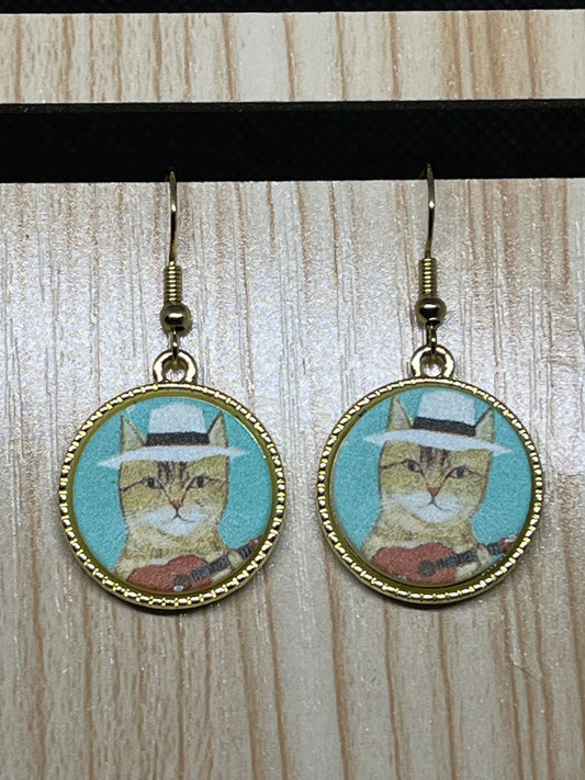 Cat earrings E381