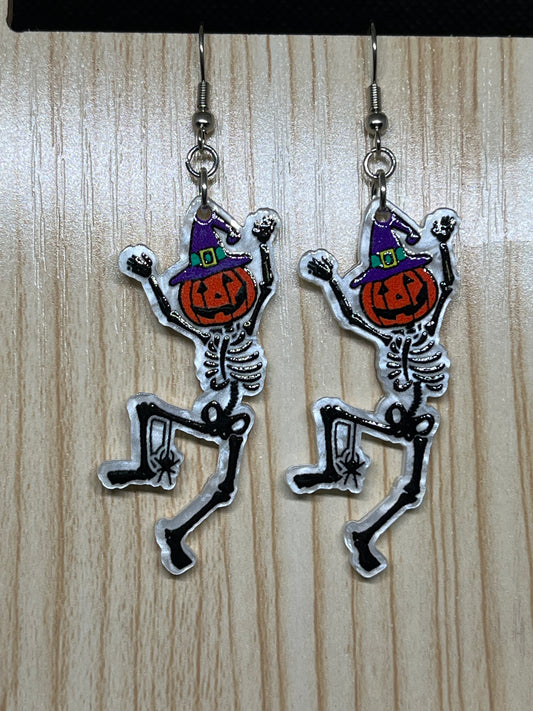 Pumpkin head skeleton H193