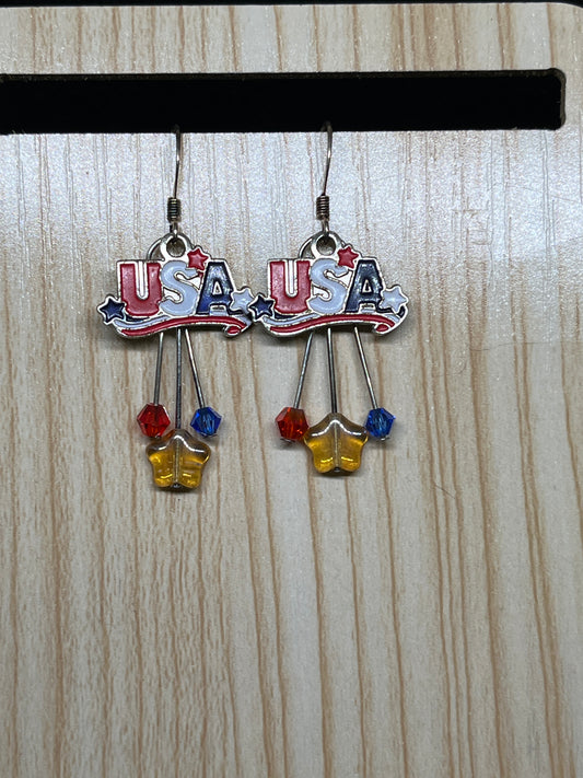 USA earrings J10