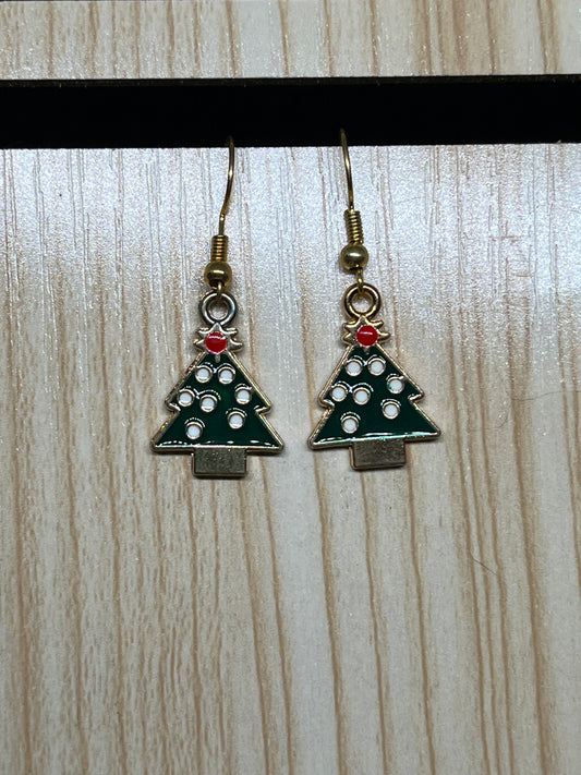 Christmas tree earrings C15