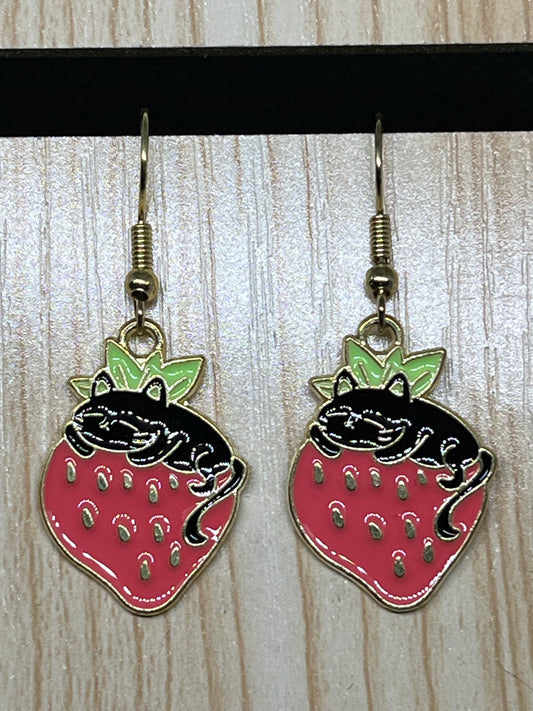 Cat earrings E383