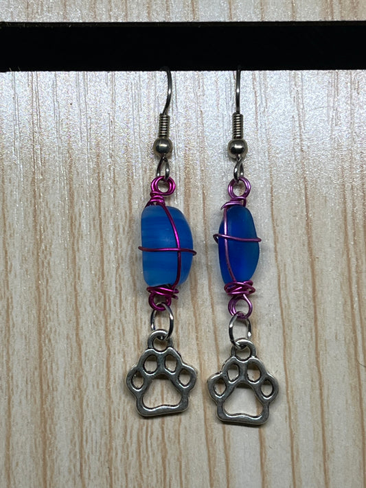 Paw print earrings E400