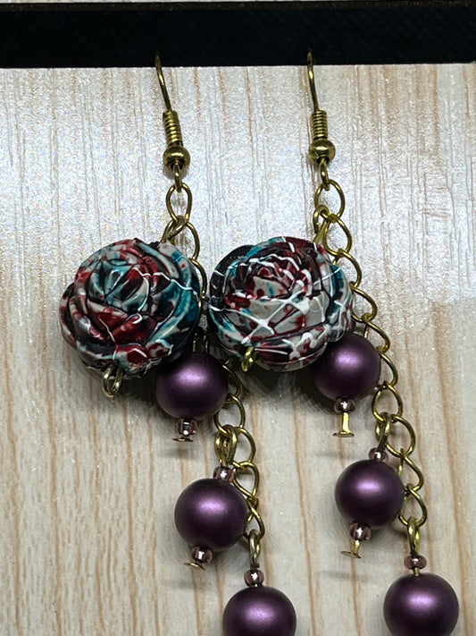 Flower earrings E174