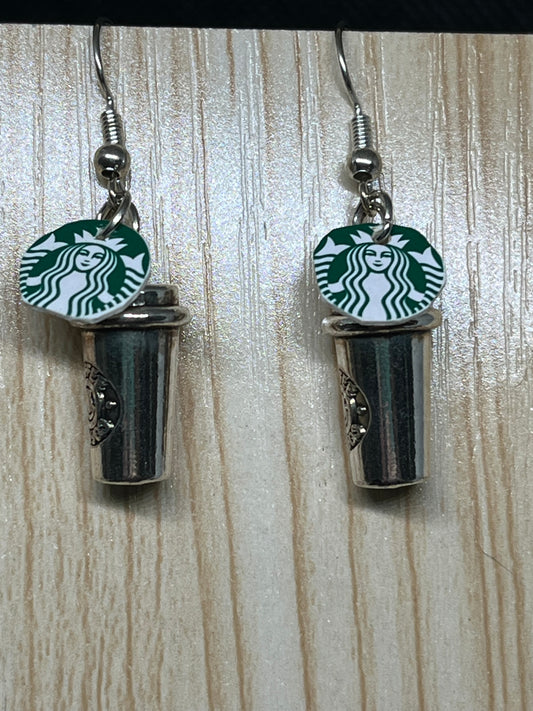 Coffee cup earrings E56