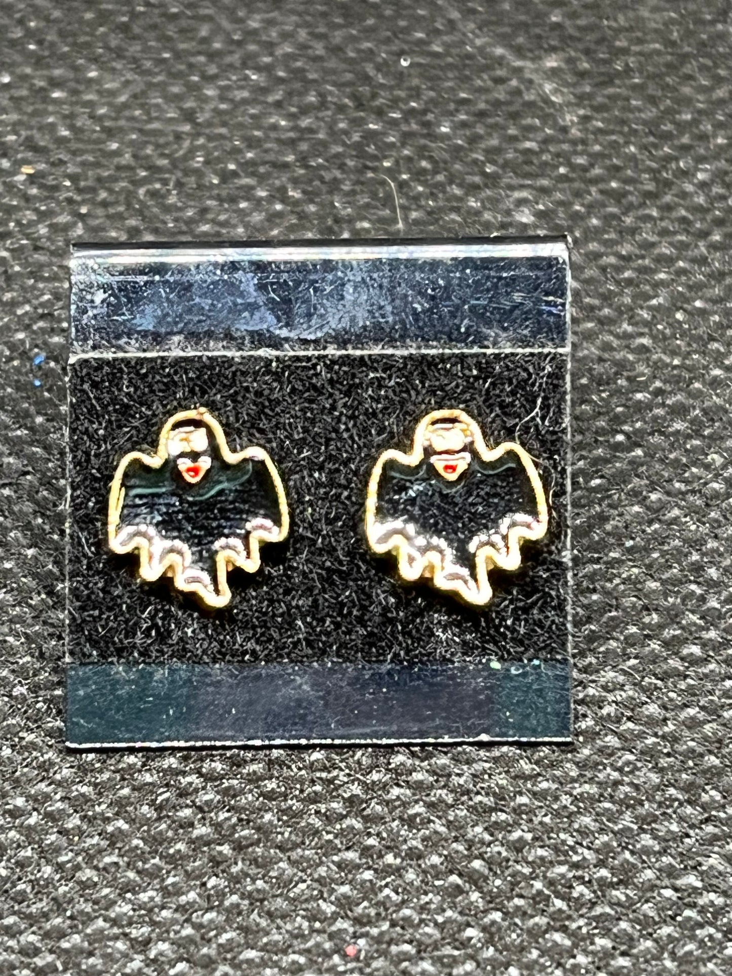 Black ghost earrings H217