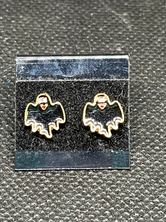 Black ghost earrings H217