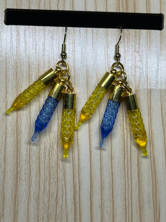 Christmas light earrings C141