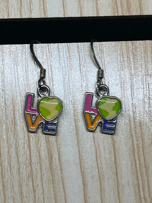 Heart earrings E527