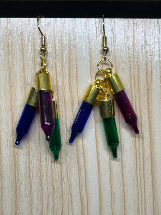 Christmas light earrings C143