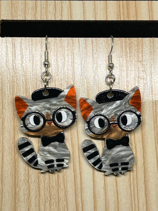 Cat earrings E615