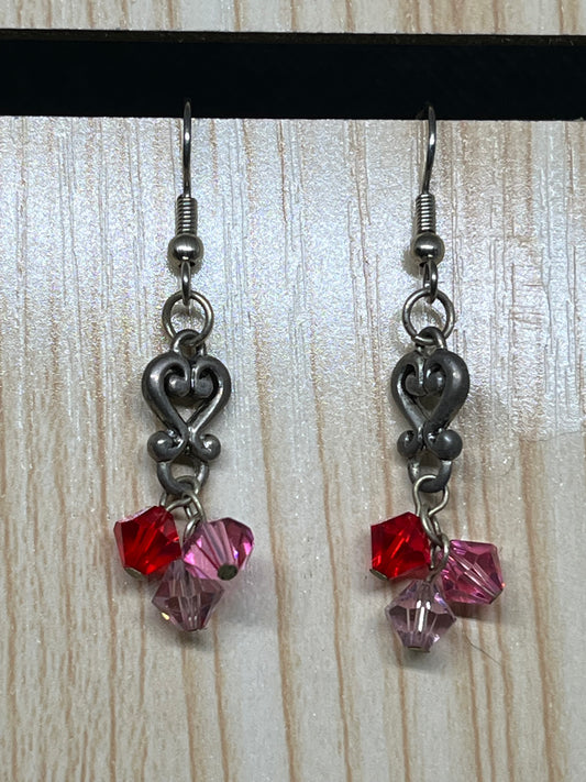 Heart earrings E532