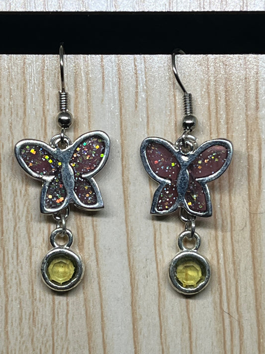 Butterfly earrings E254