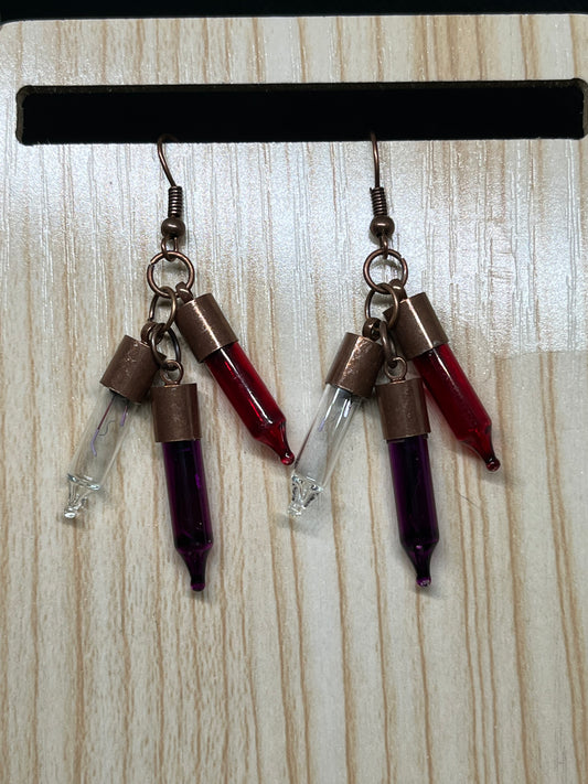 Christmas light earrings C148